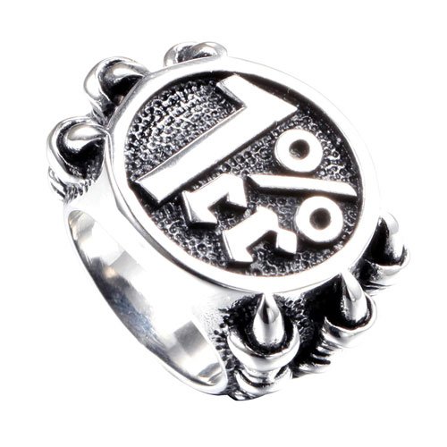 One Percenter Biker Ring Dragon Claws Men's Biker Ring Forefathersart